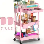 Rolling Storage Cart for Organizing Supplies with 3 or 4-Tier Design and Lockable Wheels – gallery image 19