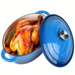 Enameled Cast Iron Dutch Oven Pot with Lid for Bread Baking & Cooking, Dual Handles – gallery image 2