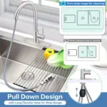 Kitchen Faucet for Sink Water Flow Control with Pull-Down Spray & Single-Handle Design – gallery image 11