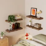 4-Piece Floating Shelves for Wall Mounting with Invisible Bracket Design – gallery image 8