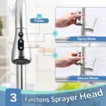 Kitchen Faucet for Sink Water Flow Control with Pull-Down Spray & Single-Handle Design – gallery image 10