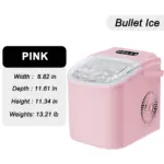 Portable Ice Maker for Making Ice Cubes with Carry Handle and Removable Basket – gallery image 8