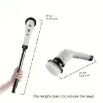 Electric Cleaning Brush for Household Surface Cleaning, Telescopic Long Handle – gallery image 4