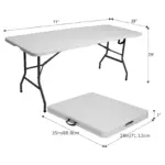 Plastic Folding Table for Portable Dining & Serving with Carrying Handle and Locking Design – gallery image 4