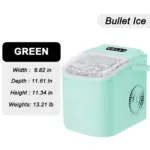 Portable Ice Maker for Making Ice Cubes with Carry Handle and Removable Basket – gallery image 10