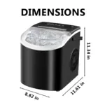 Portable Ice Maker for Making Ice Cubes with Carry Handle and Removable Basket – gallery image 4