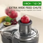 Centrifugal Juicer Machine for Juicing Whole Fruits and Vegetables, 3in Feed Chute & Dual Speed Control – gallery image 4