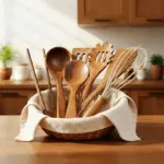 7-Piece Wooden Kitchen Utensil Set for Cooking & Stirring with Ergonomic Handles – gallery image 12
