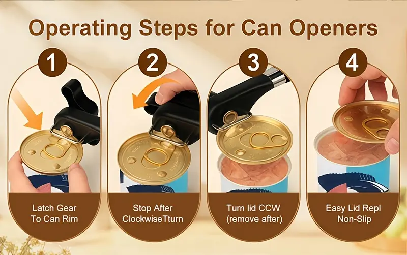 Manual Can Opener for Opening Cans and Lifting Pull Tabs – description image 4