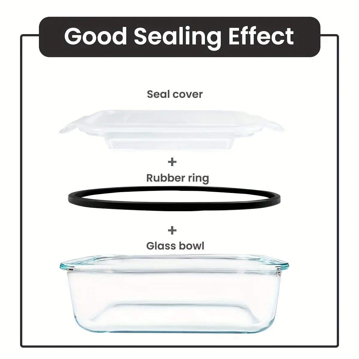 16-Piece Sealed Glass Food Storage Container Set for Food Storage & Meal Prep, Durable Glass – description image 7