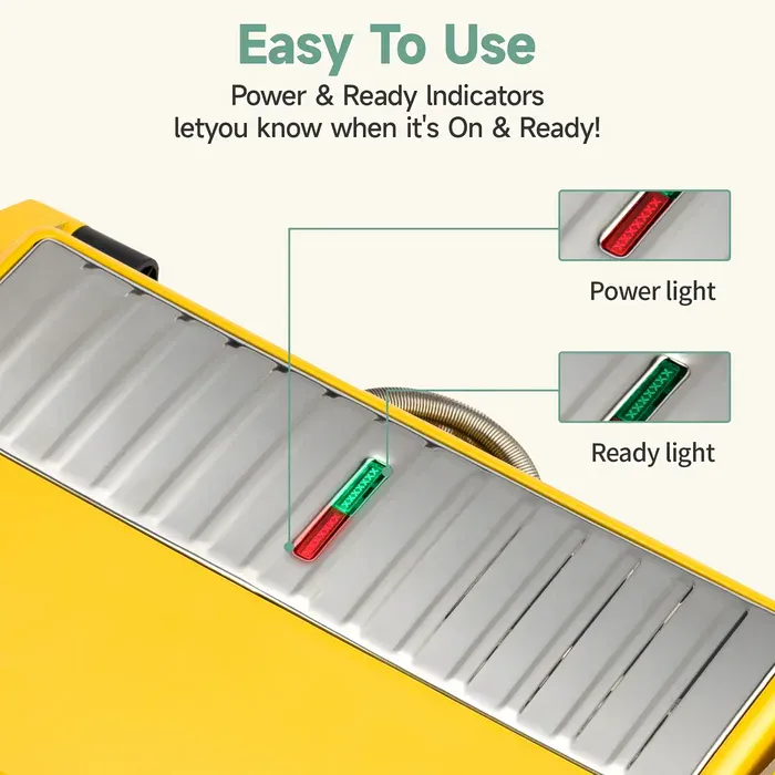 3-in-1 Electric Indoor Grill for Grilling & Pressing with 180-Degree Opening and Non-Stick Plates – description image 7