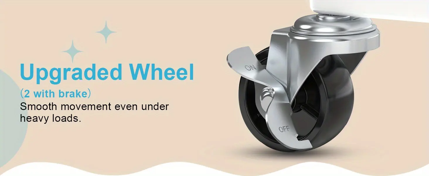 Rolling Storage Cart for Organizing Supplies with 3 or 4-Tier Design and Lockable Wheels – description image 3