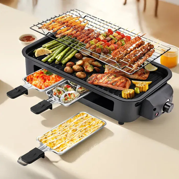 Smokeless Electric Grill for Indoor Grilling & Searing with Removable Non-Stick Plate – description image 5
