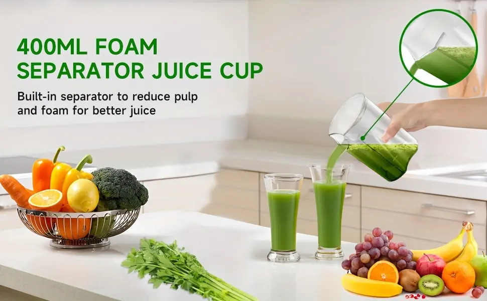 Centrifugal Juicer Machine for Juicing Whole Fruits and Vegetables, 3in Feed Chute & Dual Speed Control – description image 3