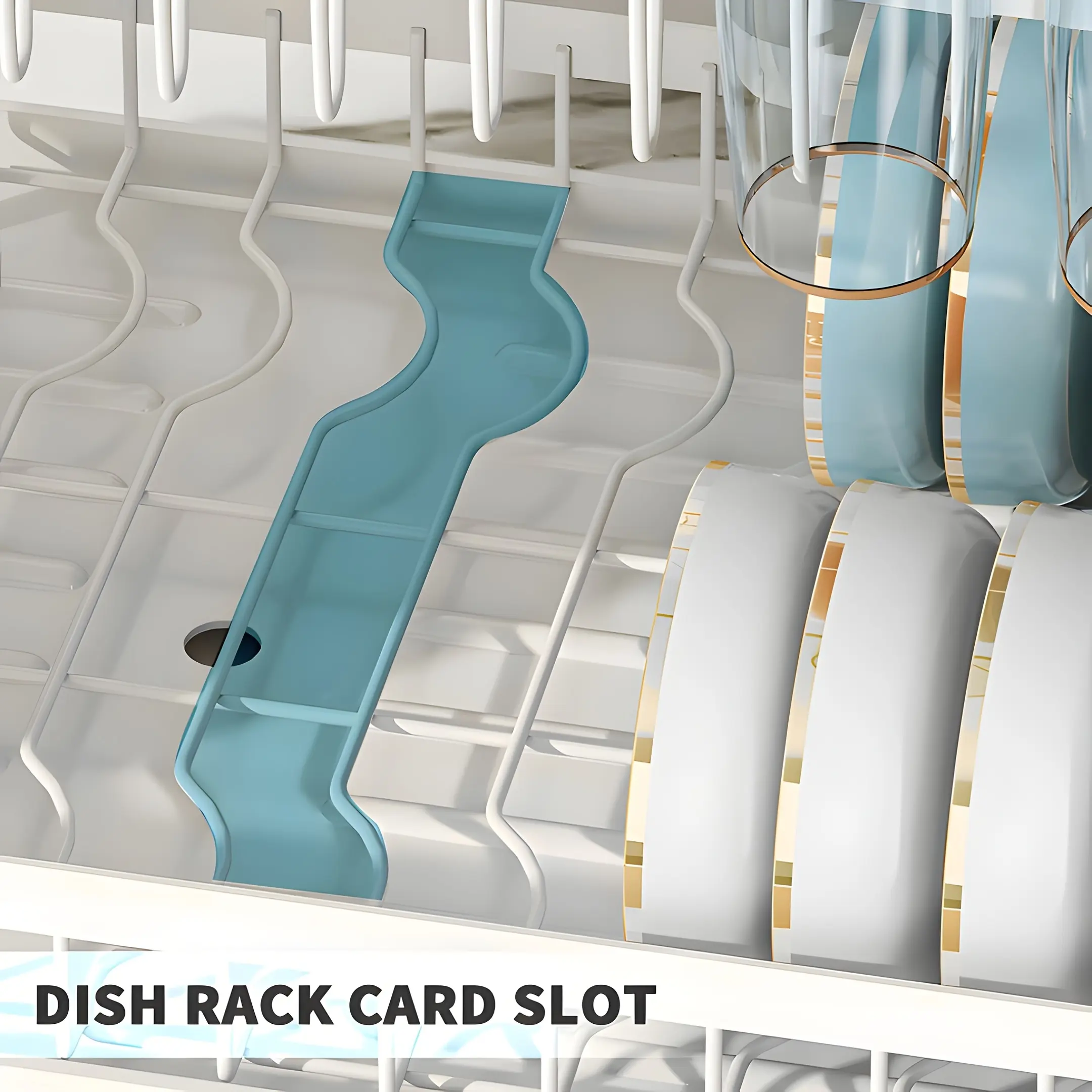 Double-Layer Metal Dish Drying Rack for Dish Draining & Countertop Organization with Drainage Tray – description image 3